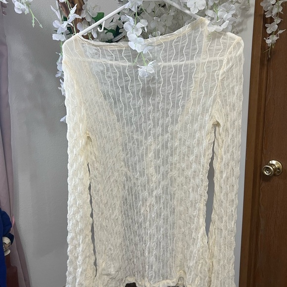 Elegant Cream Swim Coverup - Picture 4 of 6